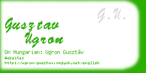 gusztav ugron business card