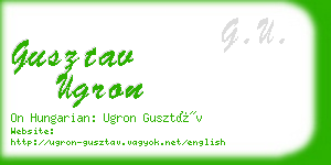 gusztav ugron business card